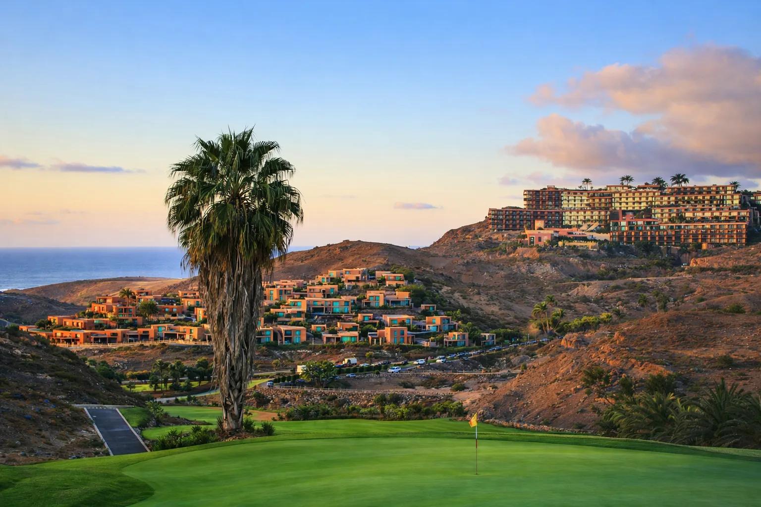 Salobre Golf, Gran Canaria — Vida moderna em resort de golfe com privacidade, paisagem vulcânica e apelo de villa elevada.